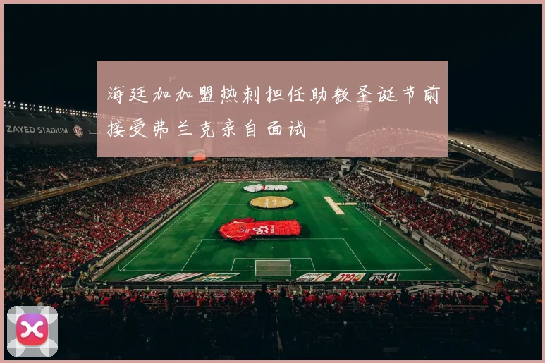 海廷加加盟热刺担任助教圣诞节前接受弗兰克亲自面试